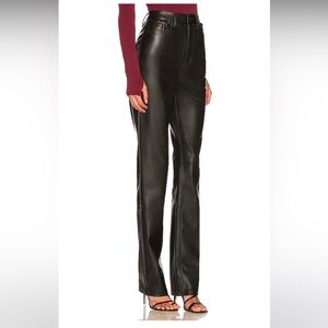 AFRM Heston Faux Leather Pant in Black